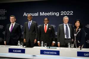 Microsoft founder Bill Gates said the Pfizer agreement is 'going to help get medicines out'. By Fabrice COFFRINI AFP
