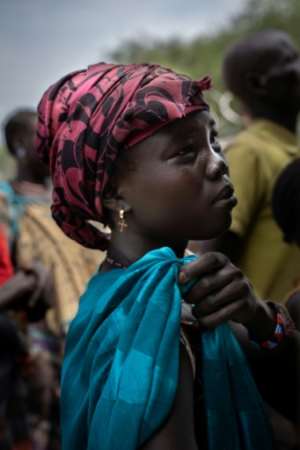 Needy: Violence in South Sudan has forced hundreds of thousands to flee their home. By Simon Wohlfahrt AFPFile