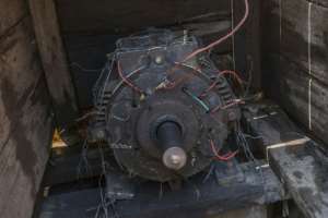 Nkosi's hydro turbine was scavenged from the motor of a machine designed to skim kernels from corn cobs. By AMOS GUMULIRA AFP
