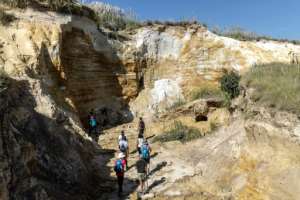 Ochre cliffs: The legacy of a century of plundering the earth for gold. By GUILLEM SARTORIO AFP