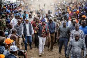 Odinga C has made the fight against corruption a key plank of his campaign. By LUIS TATO AFPFile
