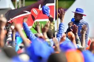 Odinga R has made corruption a key plank of his campaign. By Tony KARUMBA AFP