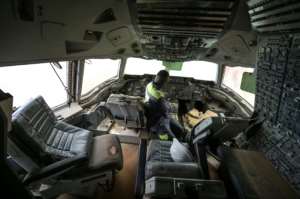 Passage of time: The cockpit of a DC-10 that last flew a dozen or so years ago. By Sia KAMBOU AFP