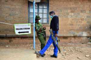 Police said the electoral process had largely been calm and peaceful. By Tony KARUMBA AFP
