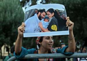 Protesters in Lebanon also rallied on Monday to demand the release of British-Egyptian political dissident Alaa Abdel Fattah, jailed in Egypt. By ANWAR AMRO AFP