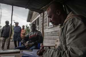 Roll call at the camp. By Guerchom NDEBO AFP