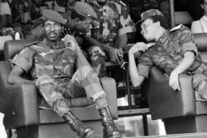 Sankara, left, remains a revered figure for many and his brutal death cast a pall over Burkina Faso for decades. By DANIEL LAINE AFPFile