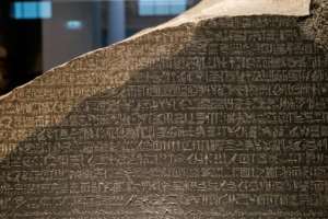 Spoils of war? The Rosetta Stone is held in the British Museum in London. By Amir MAKAR AFP