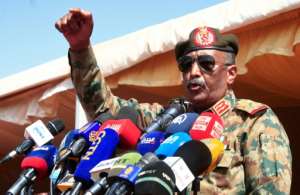 Sudan's top general Abdel Fattah al-Burhan speaks at a military exercise in Nile River State, on December 8, 2021. By Ebrahim HAMID AFPFile