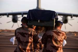 The bodies of the soldiers killed in the crash have been flown back to France for burial. By Thomas PAUDELEUX ECPADAFP