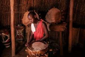 The drumming tradition known locally as 'ingoma' dates back to the 17th century. By Yasuyoshi Chiba AFP