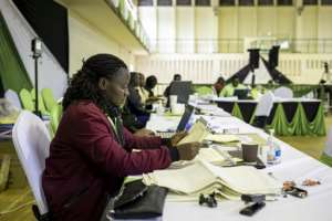 The election commission is under intense pressure to deliver a clean poll and release results by August 16. By Patrick Meinhardt AFP