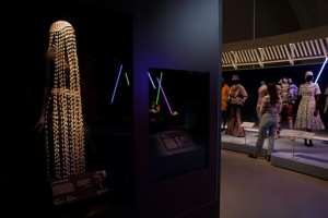 The exhibition showcases African designers, textiles and styles from the mid-20th century to the present day. By CARLOS JASSO AFP