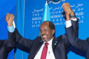 The first Somali leader to win a second term, Mohamud has promised to repair damage inflicted by months of political infighting. By Hassan Ali ELMI AFP