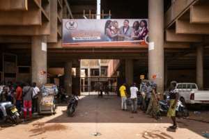 The main gates of the market in Ouagadougou were shut after the reported coup. By OLYMPIA DE MAISMONT AFP