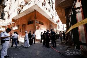 The multi-storey building housing the Abu Sifin Church where 41 worshippers died had only one exit and, like most structures in Egypt, lacked smoke detectors and alarms or fire escapes. By Khaled DESOUKI AFPFile