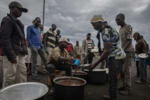 The sole meal of the day arrives late in the afternoon. By Guerchom NDEBO AFP