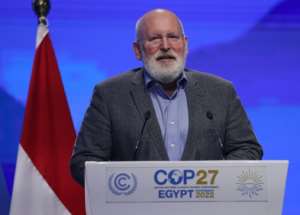 Timmermans insisted on the 1.5 degrees Celsius target agreed in Paris. By AHMAD GHARABLI AFP