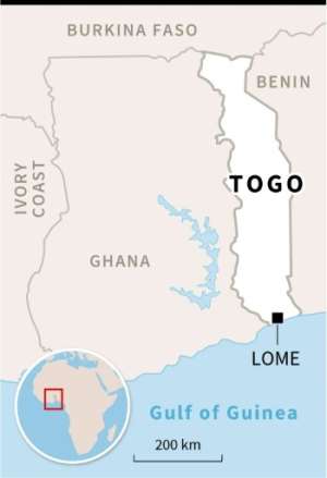 Togo and its neighbours. By AFP