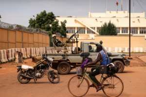 Troops are still guarding the national television centre after Burkina Faso's second coup this year. By Olympia DE MAISMONT AFP