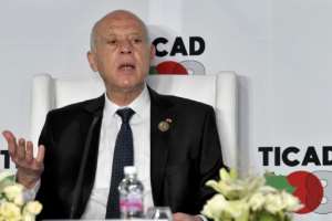 Tunisian host President Kais Saied called for a 'new approach' towards Africa. By FETHI BELAID AFP