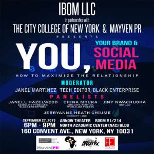 IBOM LLC PARTNERS WITH THE CITY COLLEGE OF NEW YORK AND MAYVEN PR TO HOST SOCIAL MEDIA PANEL IN HARLEM