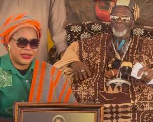 Hajia Adiza Ibrahim and Royal Majesty Yaa Naa of Dagbon Kingdom