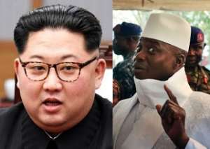Kim Jong Un of North Korea and the ex-leader of Gambia, Yahya Jammeh