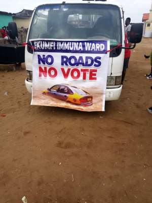CR: No Road, No Vote — Ekumfi Residents Protest