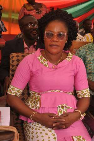 The District Chief Executive for Obuasi; Honorable Faustina Amissah