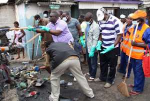 An environmental cleaning in Accra, photo credit: Ghanaian media