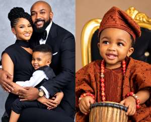 Adesua Etomi And Banky W Celebrate Son Hezekiah At 2
