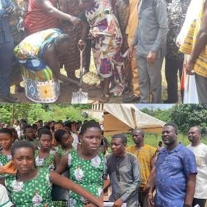 Kwabre East: Abira R/C JHS 2001 year group cuts sod for teachers bungalow