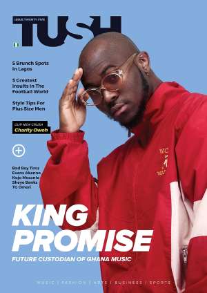 King Promise Covers 25th Issue of Tush Magazine
