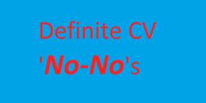 Definite CV 'No-No's