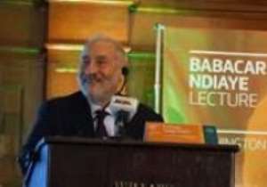 Nobel Laureate Joseph Stiglitz delivering the Inaugural Babacar Ndiaye Lecture in Washington D.C. today.
