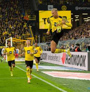 Bundesliga: Haaland scores twice on return to send Dortmund top of the table