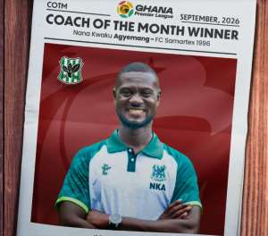 Samartex coach Nana Kwaku Agyemang named Ghana Premier League Coach of the Month