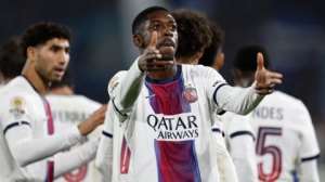 ReutersImage caption: Dembele assisted a goal, missed a penalty and scored after coming off the bench