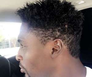 Actor, Adeniyi Johnson in US, gets New hair Cut