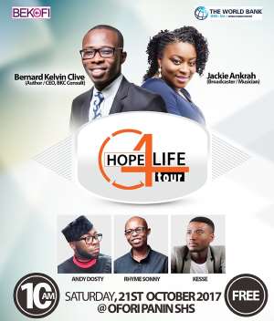 Jackie Ankrah, Bernard Kelvin Clive to Speak at 5th Edition of Hope 4 Life Tour