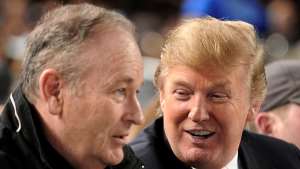 The former Fox News journalist, Bill O39;Reilly, and President Donald Trump