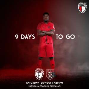 Asamoah Gyan In Contention To Mark NorthEast United Debut Against Odisha FC