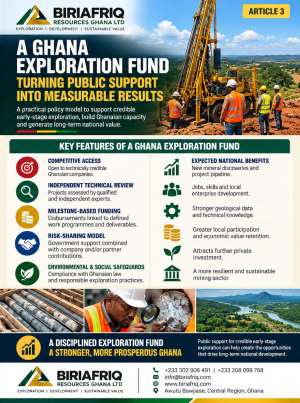 A Ghana Exploration Fund: Turning Public Support into Measurable Results