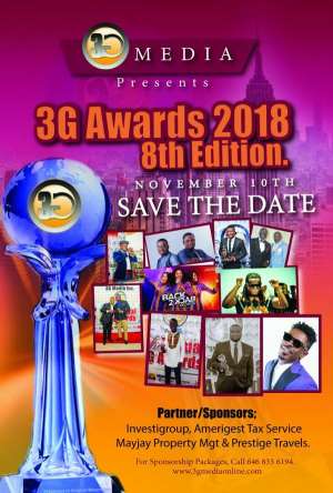 8th annual 3G awards in NY happening on November 10