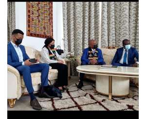 Caf President Dr Motsepe arrives in Ghana for his two-day visit