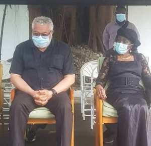 Former President Rawlings and his wife