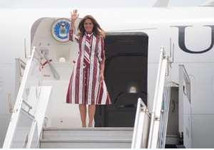 Photos: Melania Trump Arrives In Ghana For 2-Day Visit