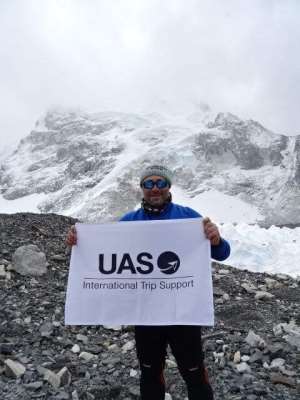 Mr Omar Hosari at Base Camp, Mount Everest, last year