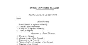 Public Universities Bill In Parliament On Hold